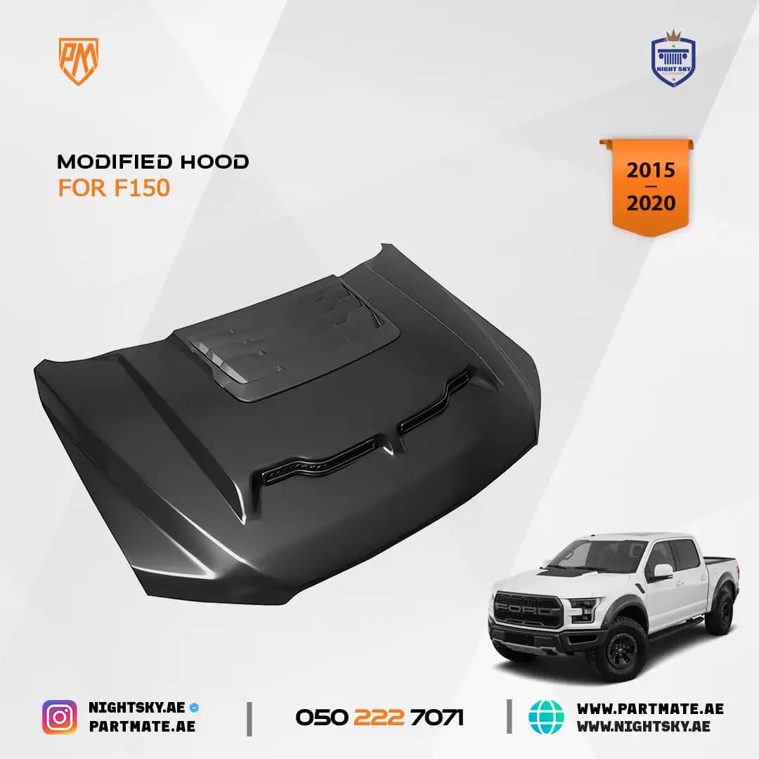 Ford F-150 Steel Hood with Air Intake 2015-2020