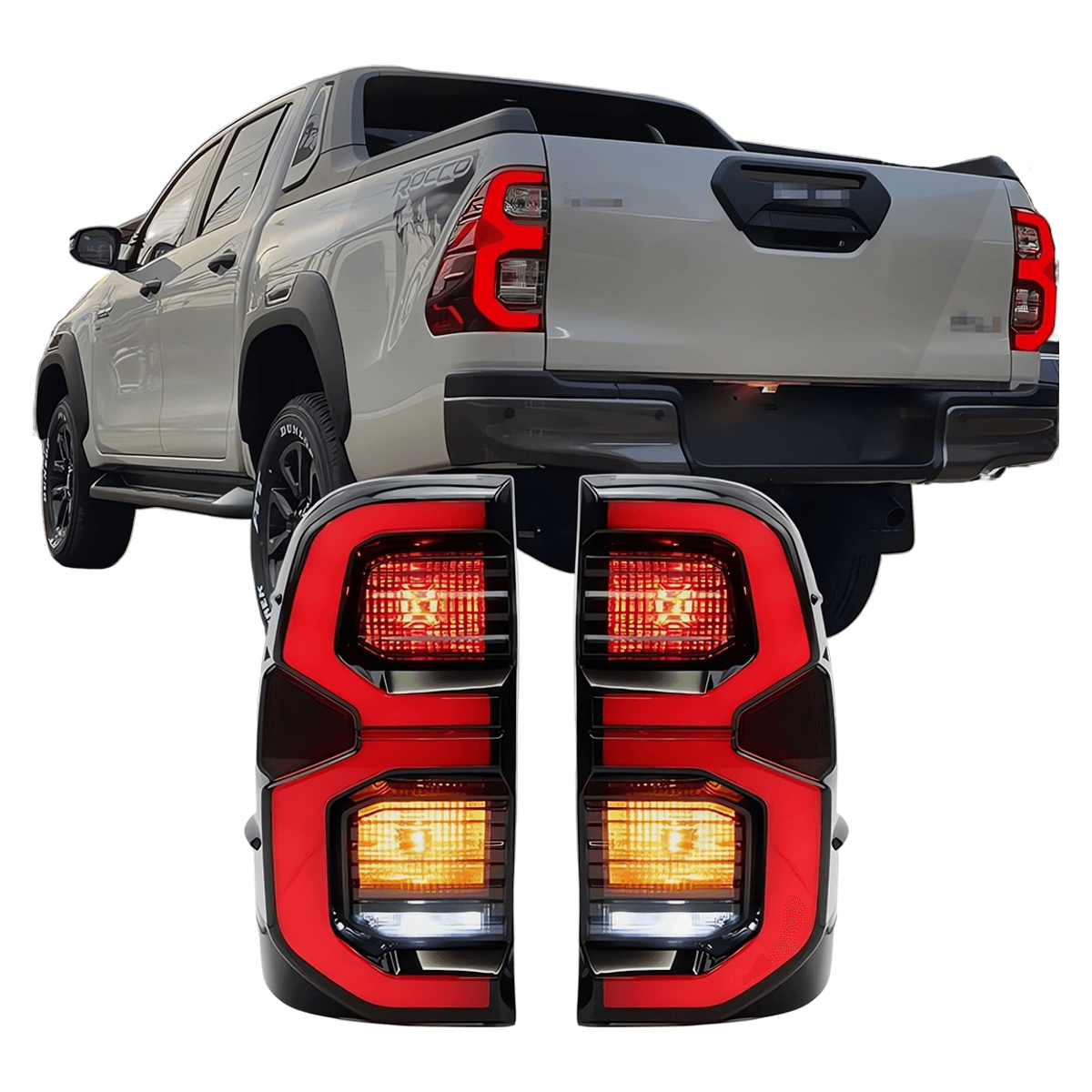 Toyota Hilux Revo LED Tail Light Smoke 2015-2022