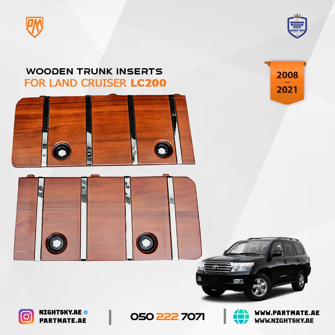 Toyota Land Cruiser 200 Wooden Trunk Inserts 2008-2021
