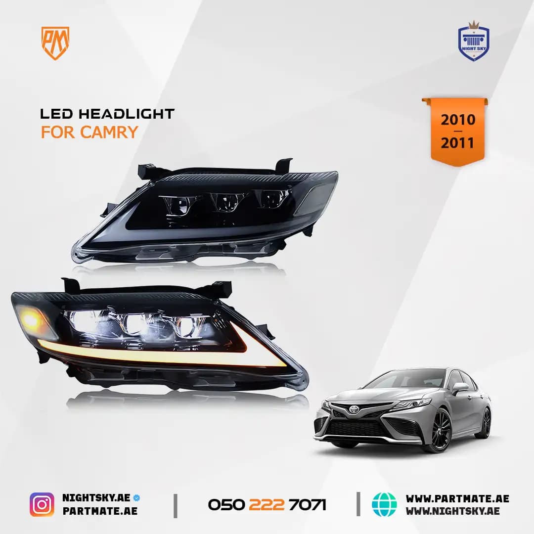 Toyota Camry LED Headlight Assembly Triple Beam 2010-2011