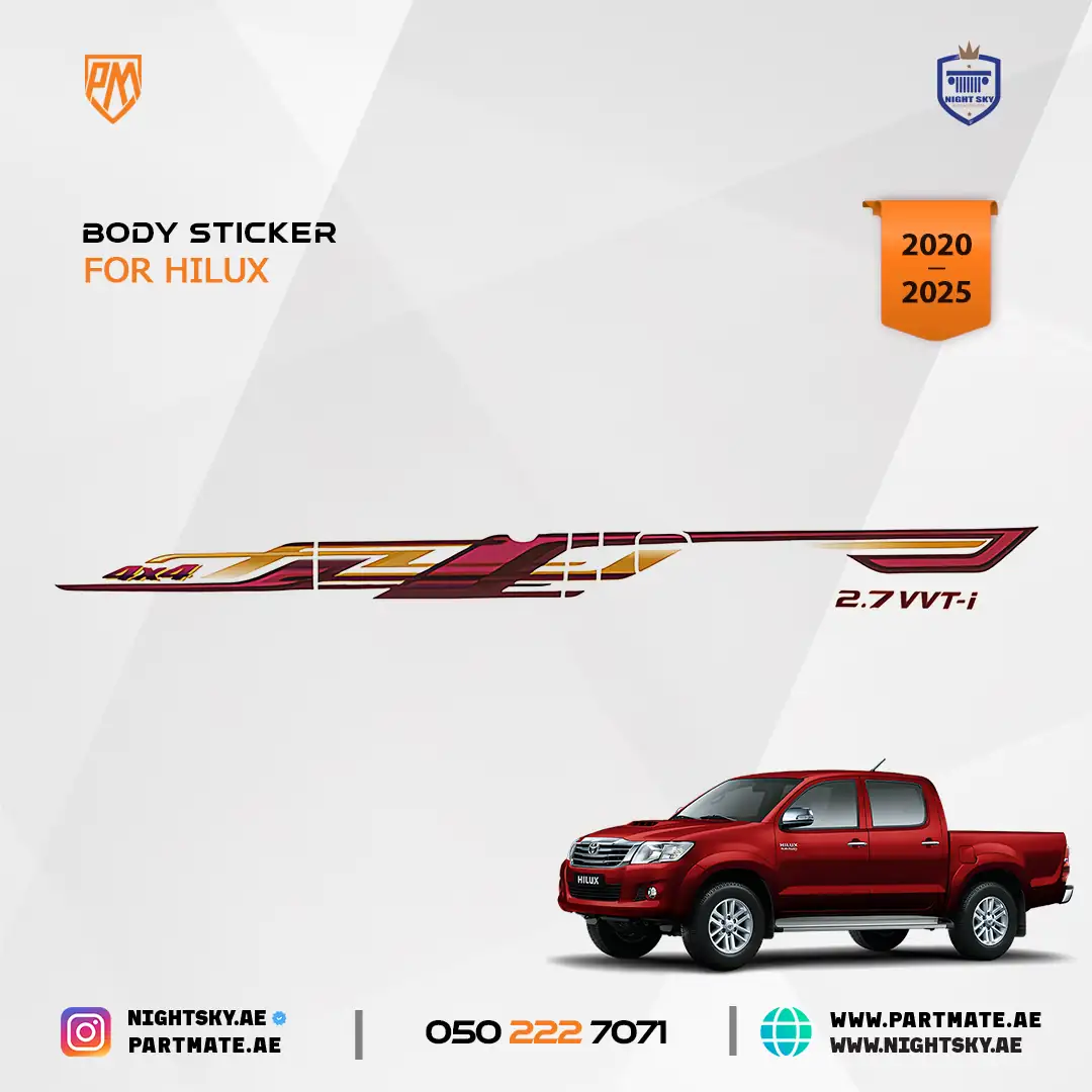 Toyota Hilux 2012 Body Sticker High Quality Vinyl Decal AM-TP-2170