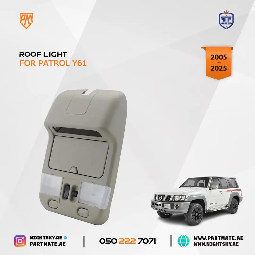 Nissan Patrol Y61 Pathfinder QX4 Front Dome Light with Display Roof Reading Lamp
