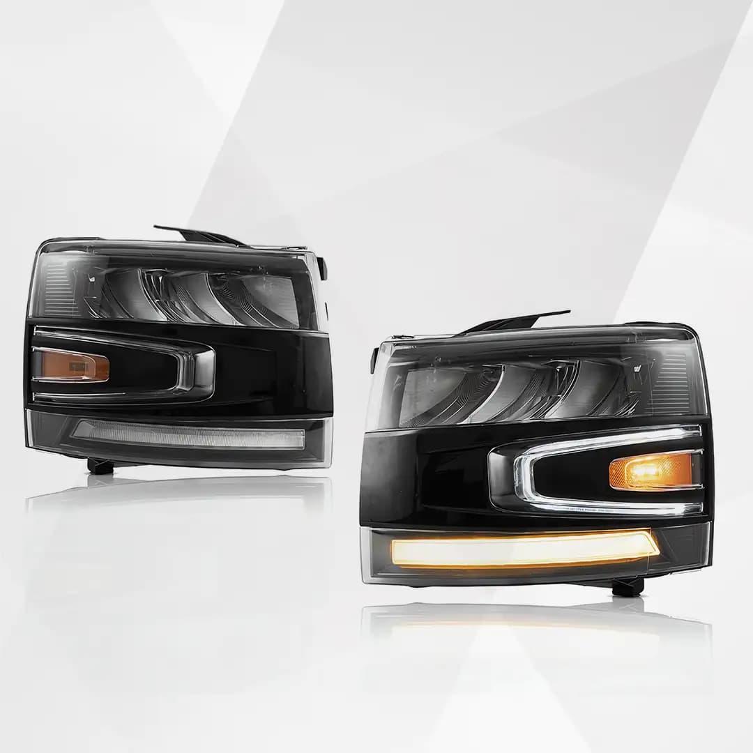 Chevrolet Silverado 2007-2013 Vland LED Chrome Headlights