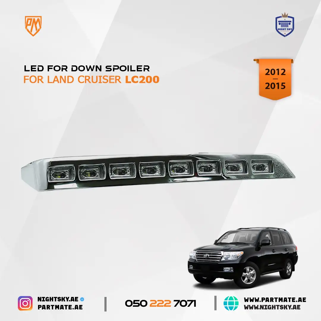 Toyota Land Cruiser FJ200 Front Bumper LED DRL Spoiler Light 2014