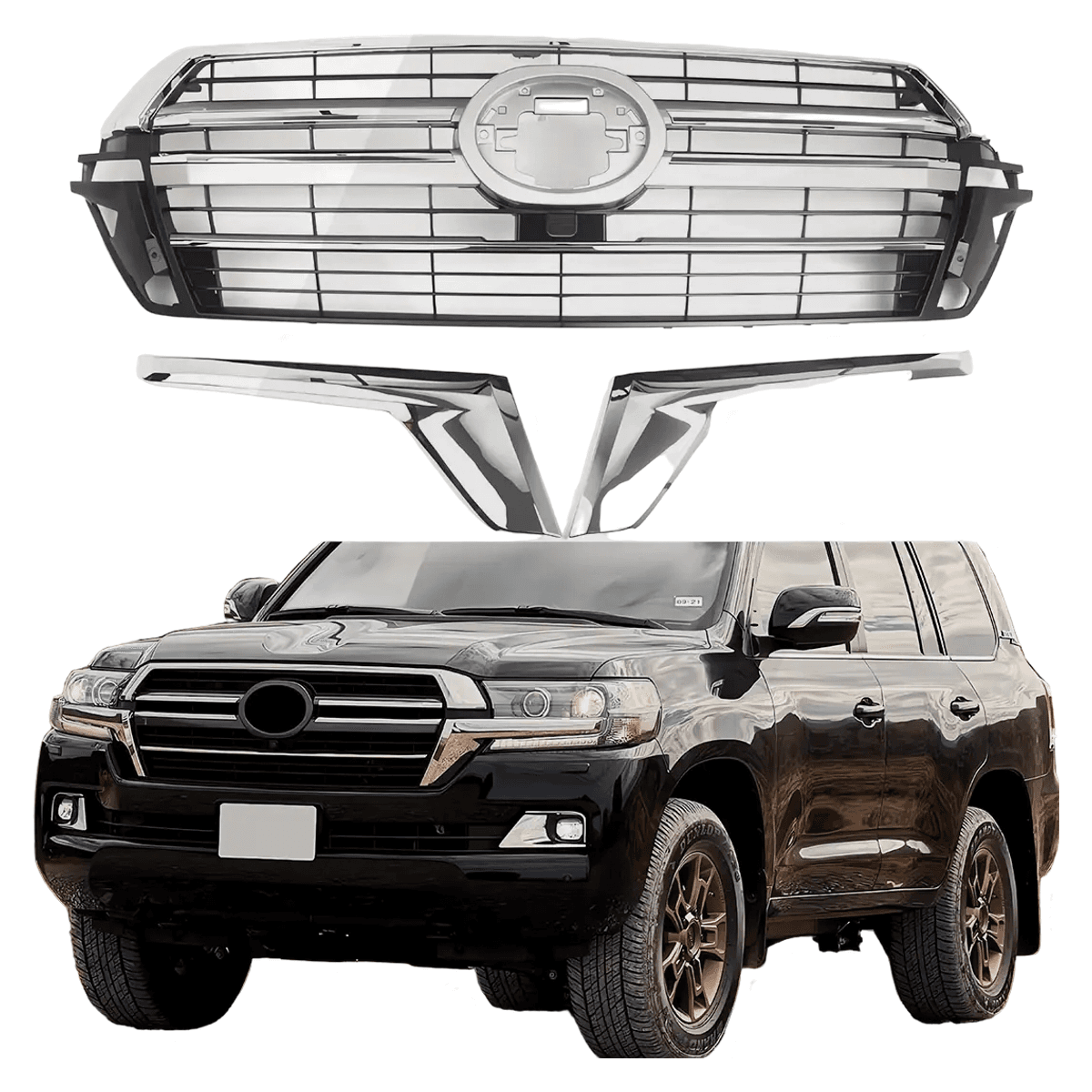 Toyota Land Cruiser LC200 2019 Chrome Front Grille