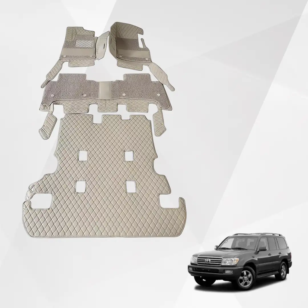Toyota Land Cruiser 7D Double Layer Leather Floor Mats LC100 LC200 LC300