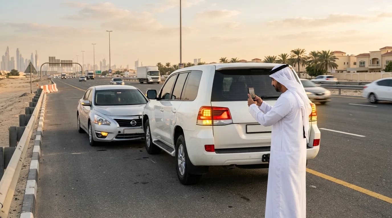 What to Do After a Car Accident in the UAE: Reporting, Police Apps, Saaed, Rafid and the Insurance Claim