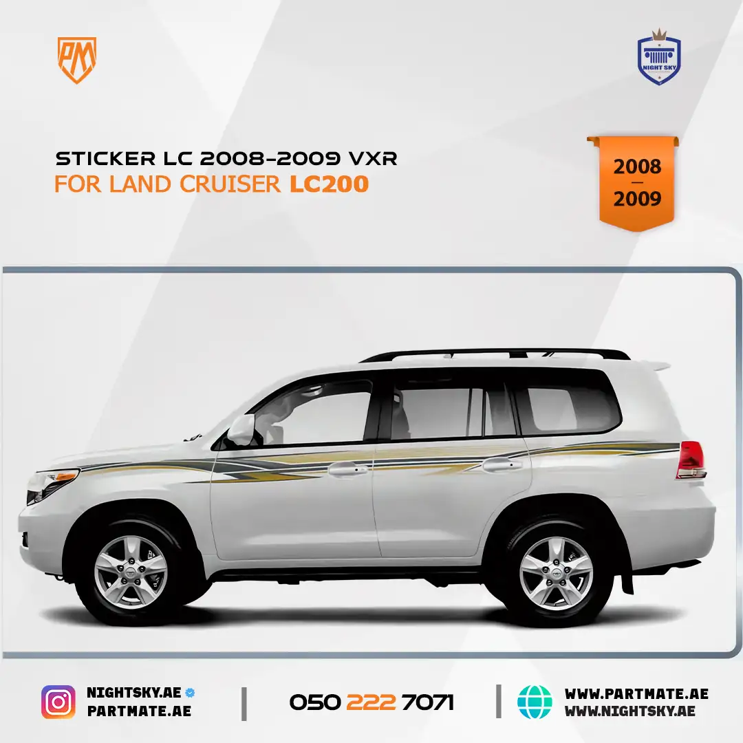 Toyota Land Cruiser 2008-2009 VXR Sticker Decal Set