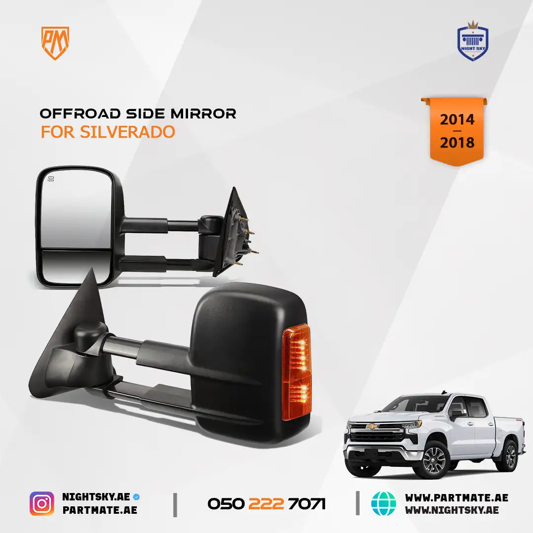 Chevy Silverado Sierra Powered Heated Towing Mirrors 2014-2018