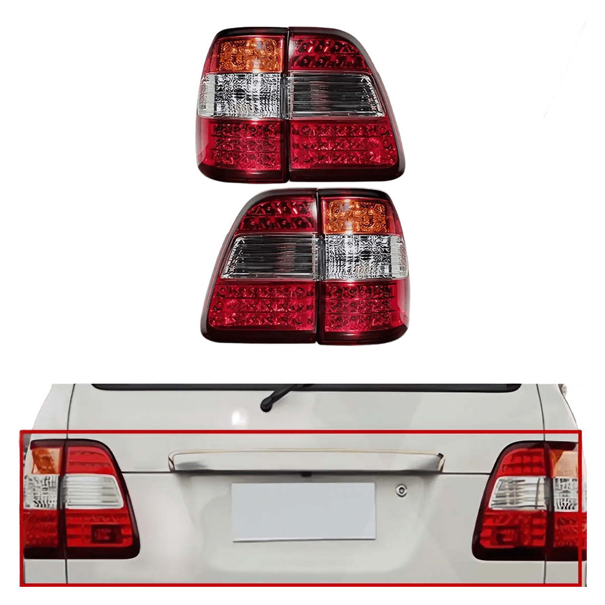 Toyota Land Cruiser Cygnus Tail Lamp Set 4PCS 1998-2007