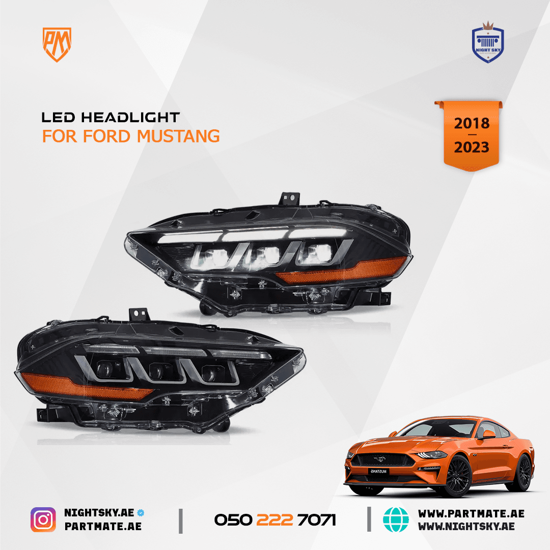 VLAND S650 Style Full LED Headlights for Ford Mustang 2018-2023