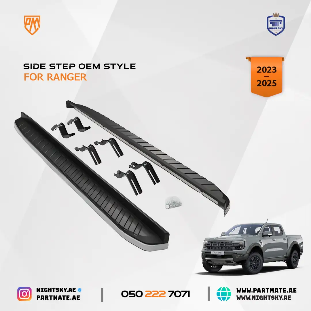Ford Ranger T9 2023-2025 OEM Style Running Boards Black Pair