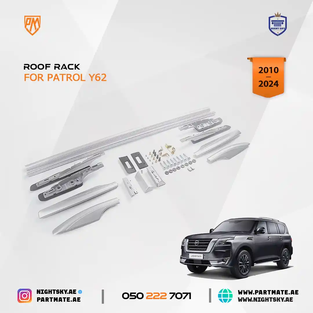 Nissan Patrol Y62 Armada Roof Rails (2010–2024) – 2pcs Cross Bars