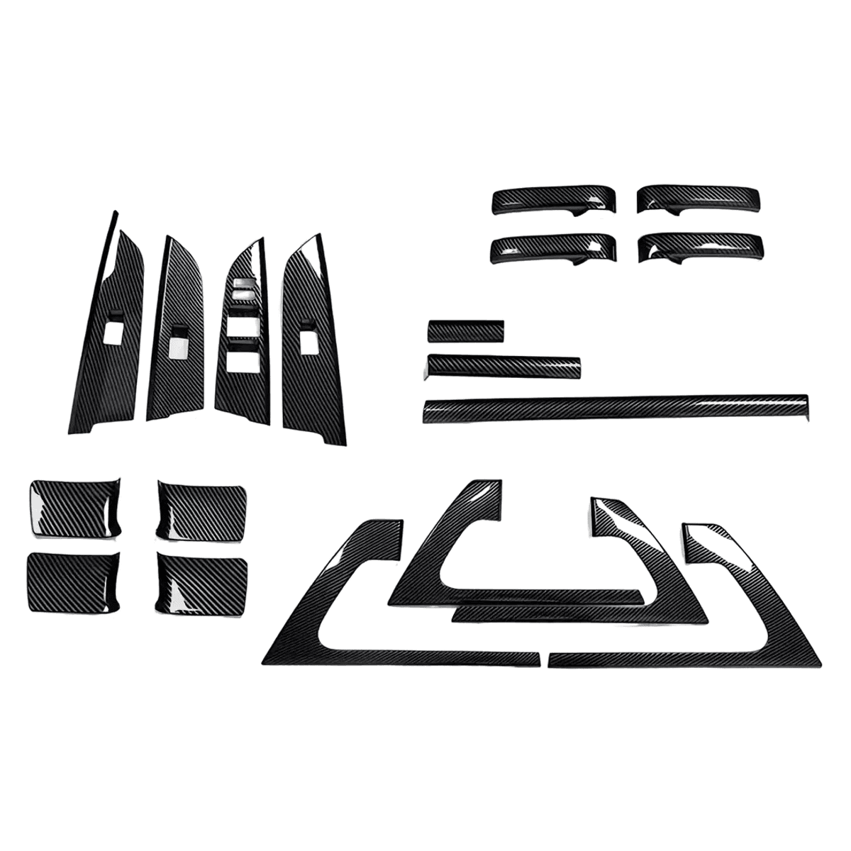 Toyota Land Cruiser LC200 2008-2021 Carbon Look Interior Decoration Parts – Premium Trim Set