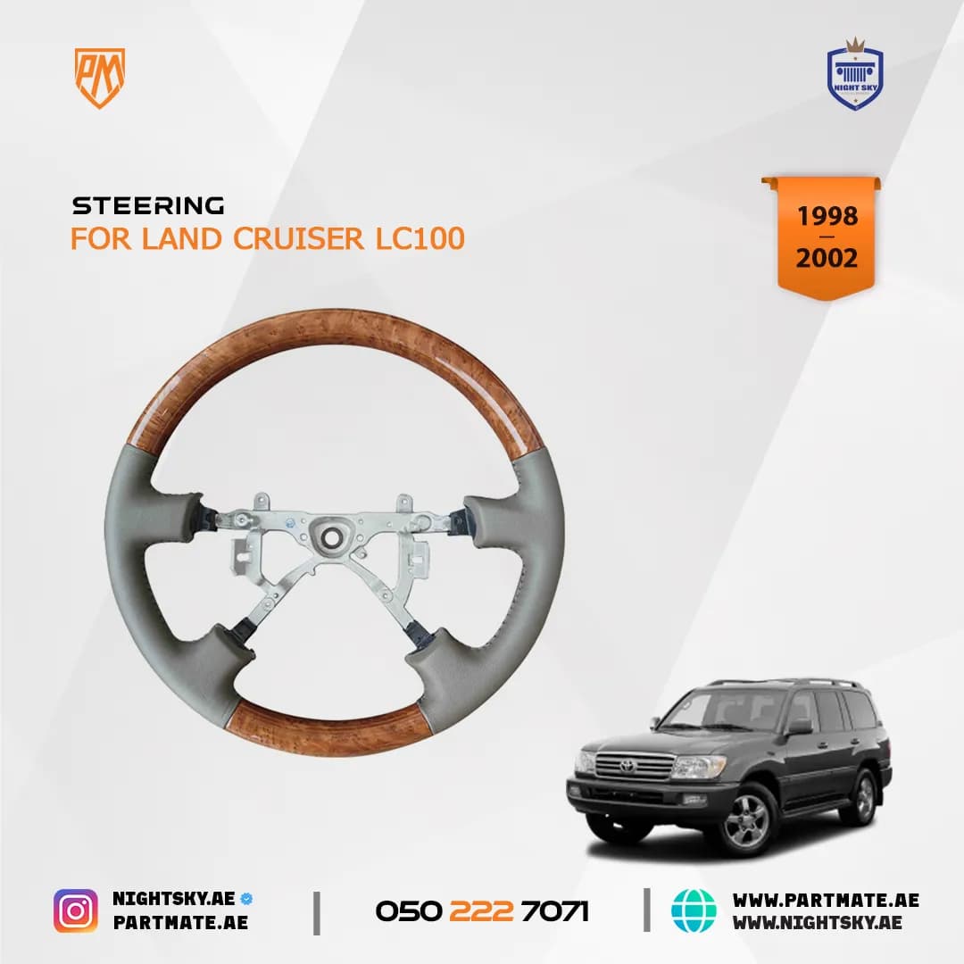 Toyota Land Cruiser FJ100 (2003-2007) Wooden Steering Wheel