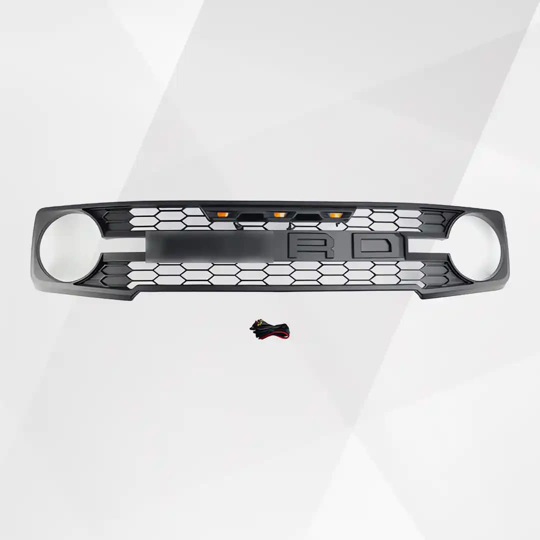Ford Bronco Front Grille (2021–2023) – Matte Black Bumper Grill w LED Light