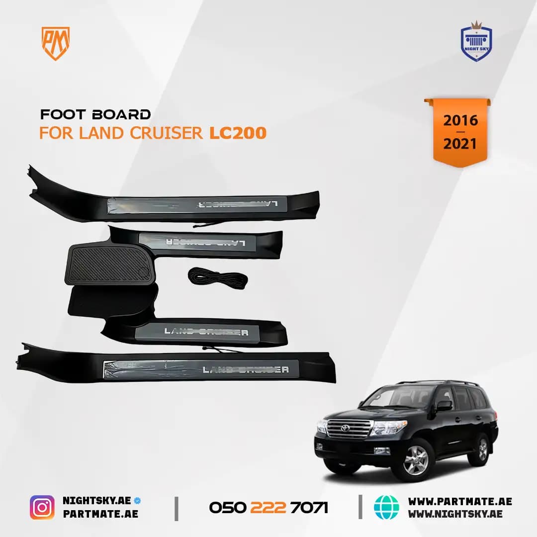 Toyota Land Cruiser LC200 LED Side Step Foot Board 2016-2021