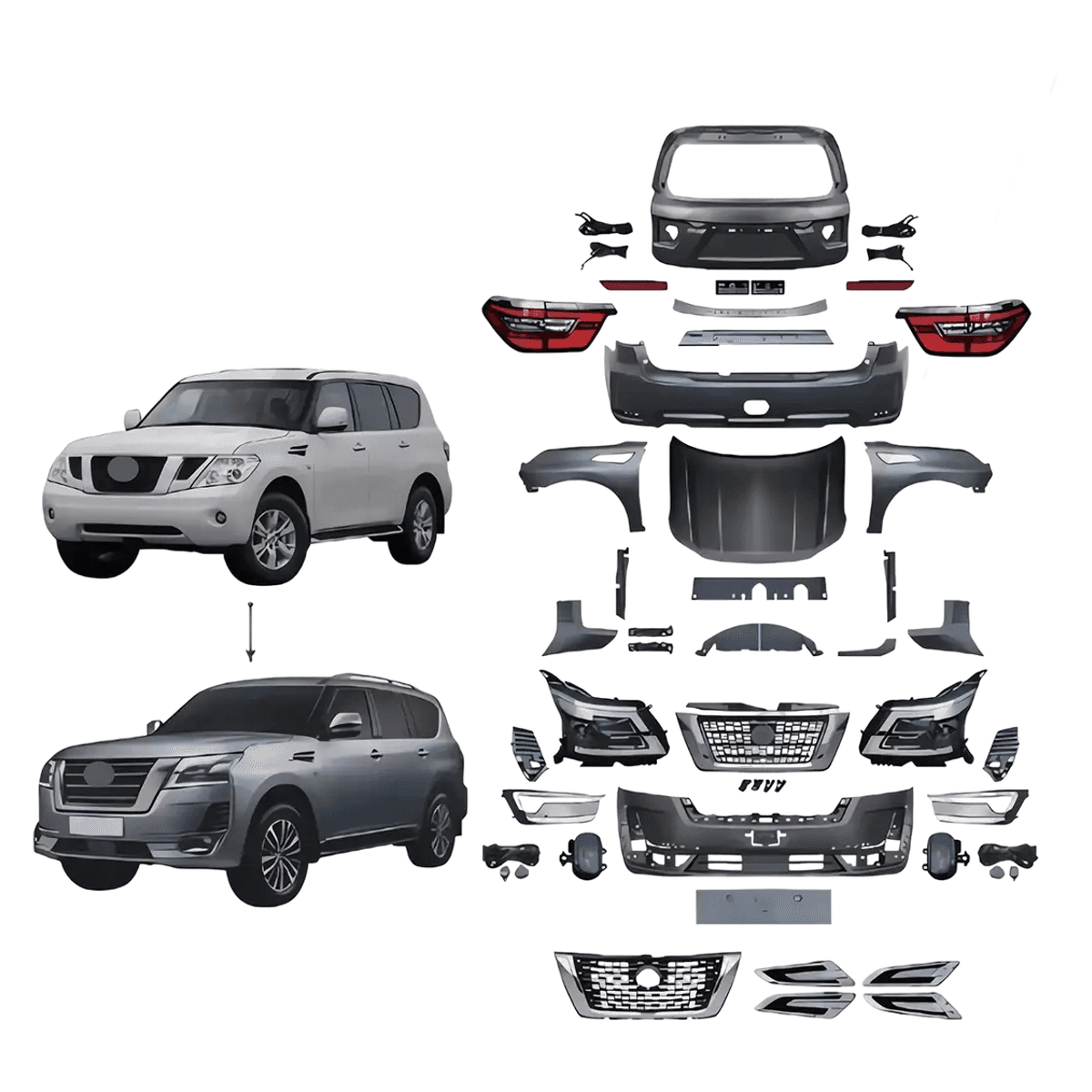 Nissan Patrol Y62 2010-2019 to 2024 Body Kit Upgrade