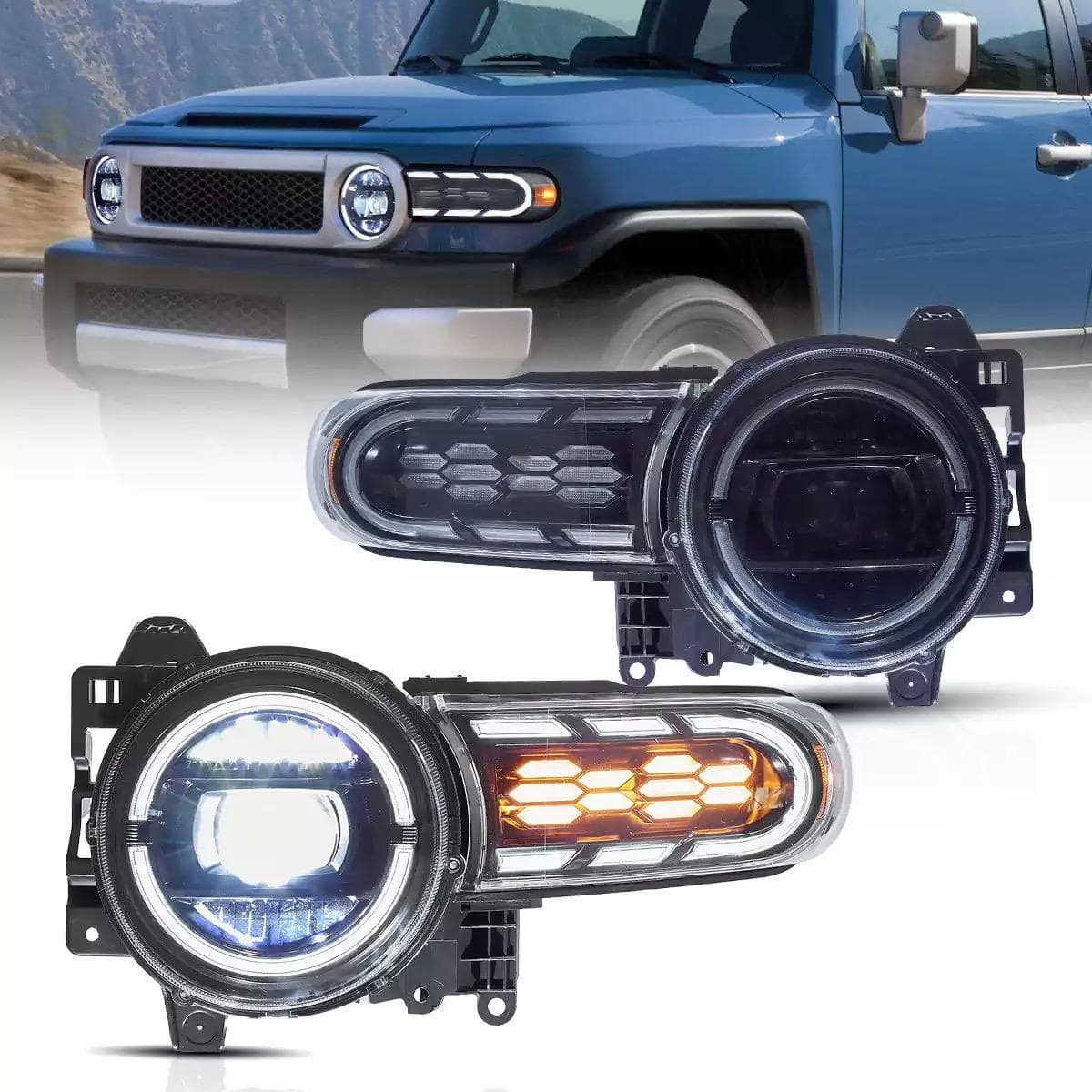 08–23 Toyota FJ Cruiser XJ10 Vland Full LED Upgrade Headlights