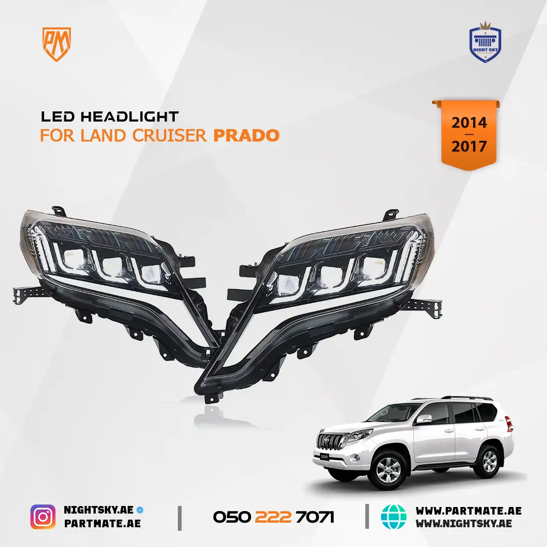 Toyota Land Cruiser Prado 2014-2017 LED Clear Headlights