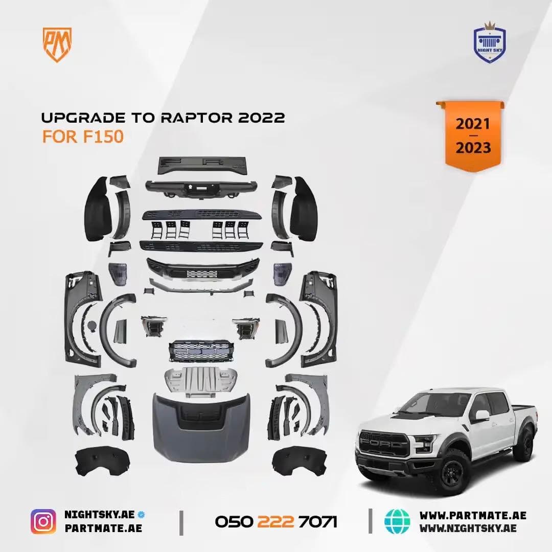 Ford F-150 to Raptor Conversion Kit (2021–2023 → 2022) – Upgrade w Lights