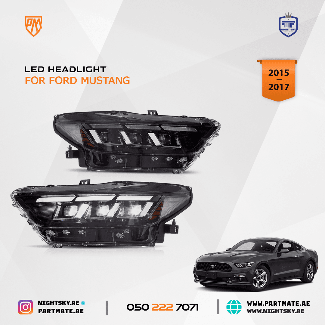 S650 Style LED Headlights for Ford Mustang 2015-2017