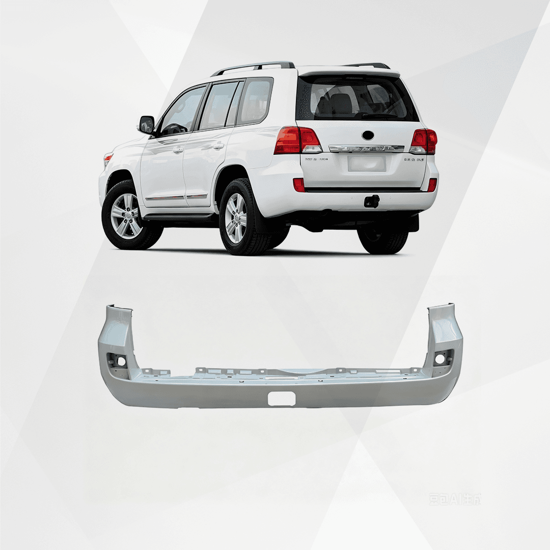 White Rear Bumper for Toyota Land Cruiser LC200 2007-2021