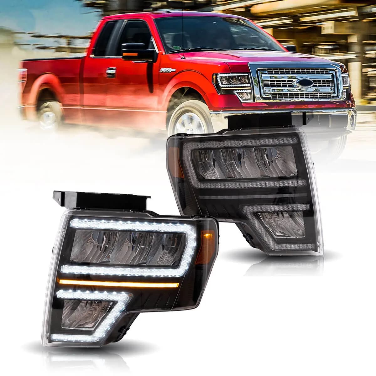 Ford F-150 Vland LED Reflection Bowl Headlights (2009-2014)