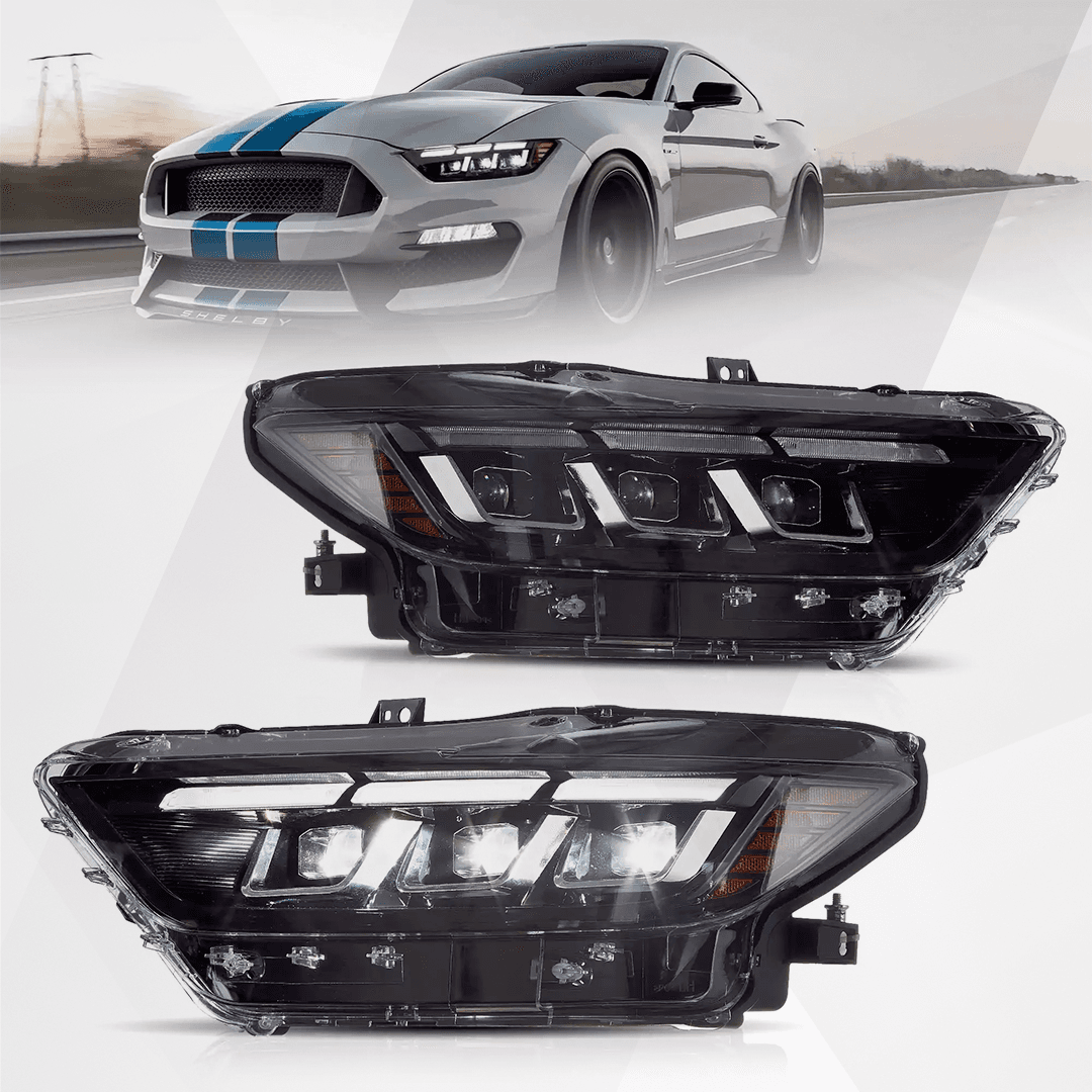 S650 Style LED Headlights for Ford Mustang 2015-2017
