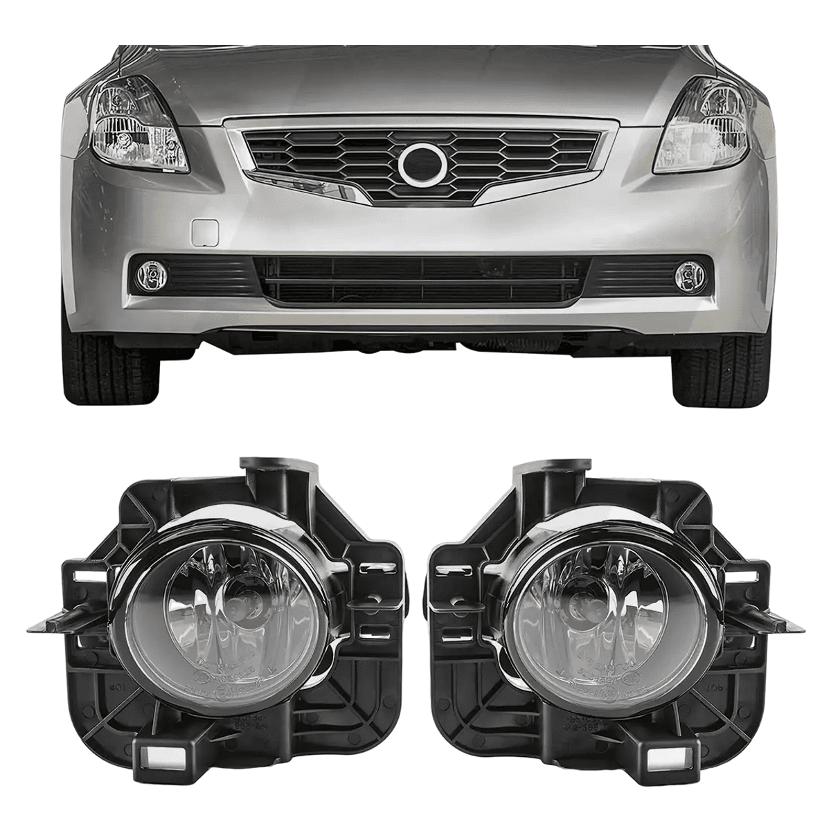 Nissan Altima Fog Lights Clear Lens OE Style 2008-2009