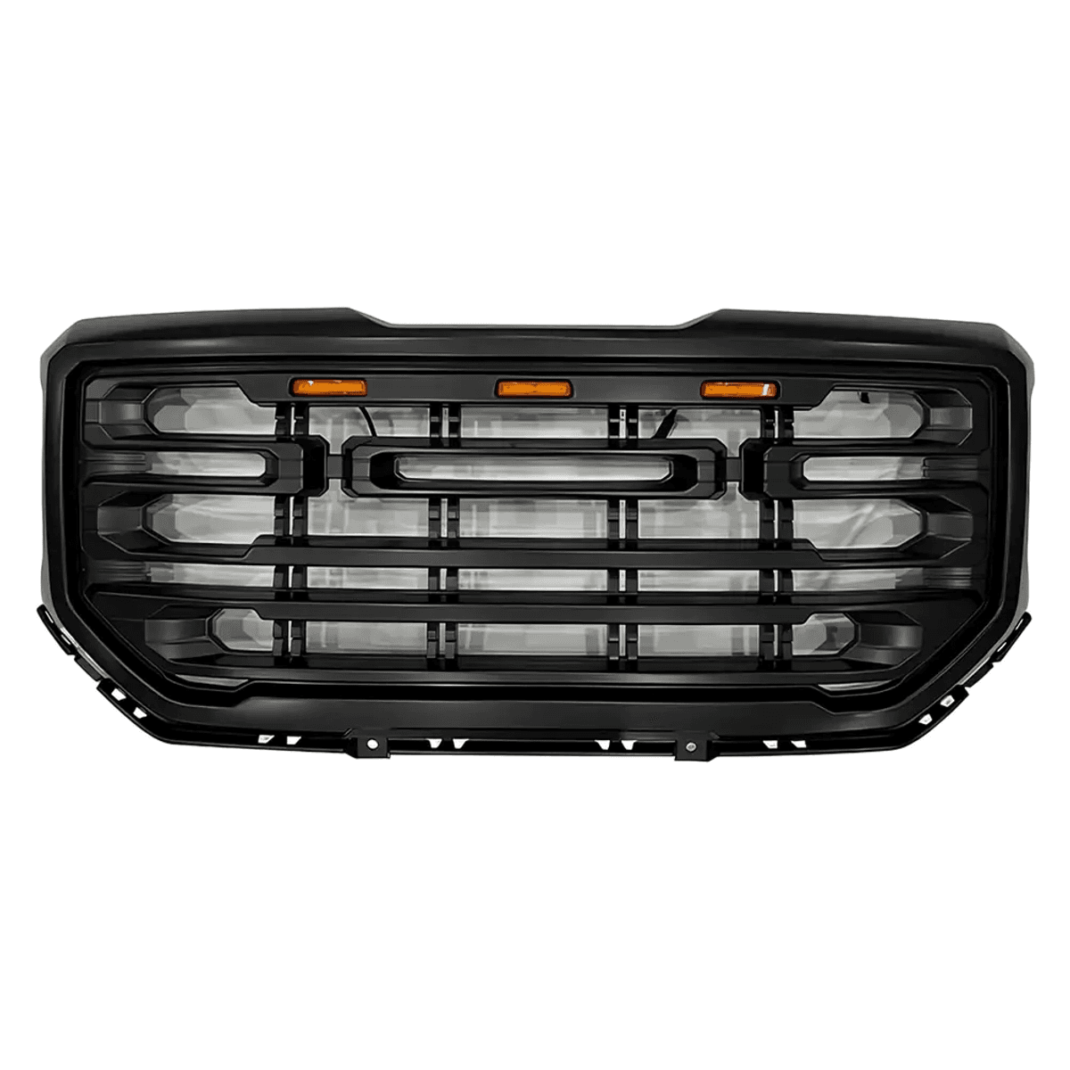 GMC Sierra 1500 Matte Black Front Grille ABS 2016-2018