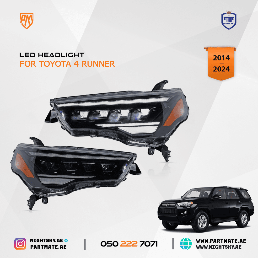 VLAND 4PCS LED Projector Headlights for Toyota 4Runner 2014-2024