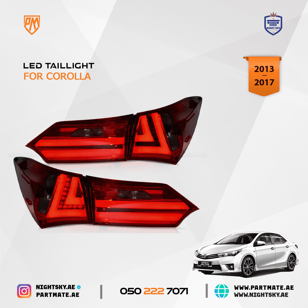 VLAND LED Tail Lights for Toyota Corolla E170 2013-2017