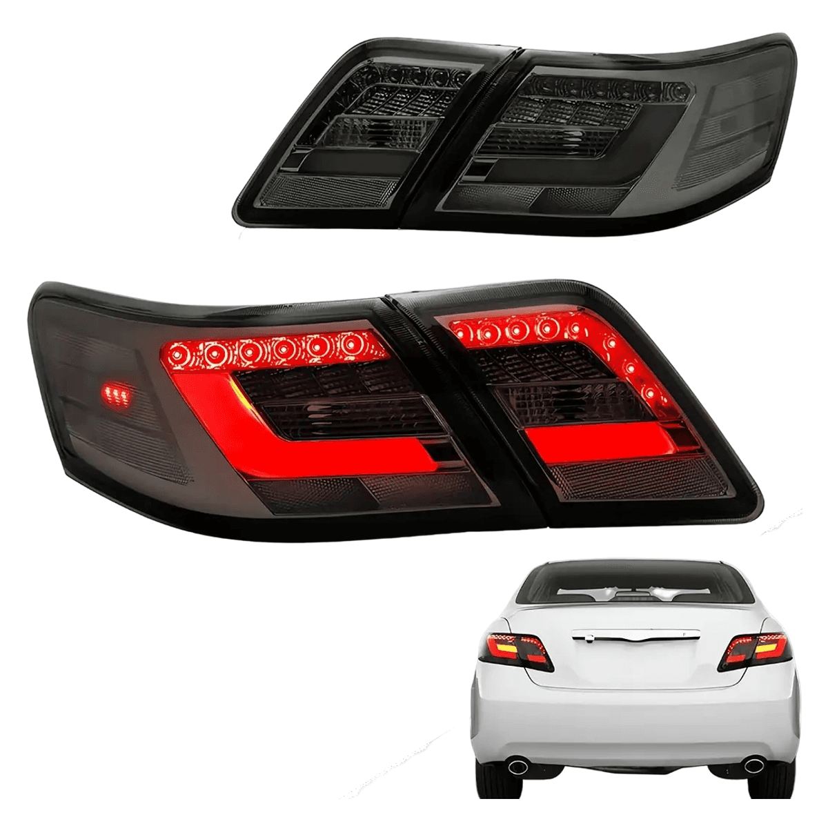 Toyota Camry XV40 2007-2011 Vland Smoke LED Tail Lights Amber Signal