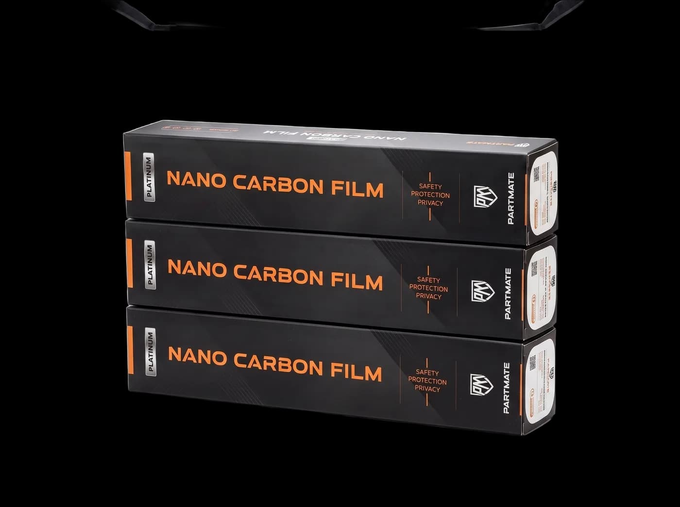 PartMate Platinum Nano Carbon Film — three boxes stacked