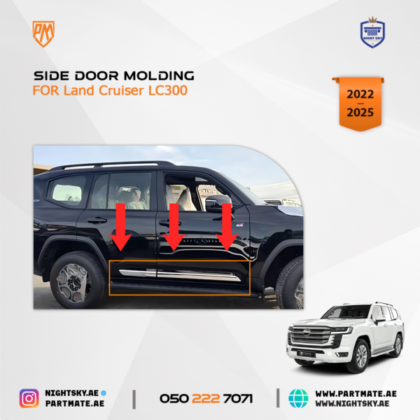 Toyota Land Cruiser Side Door Molding (2022-2025) - Image 5
