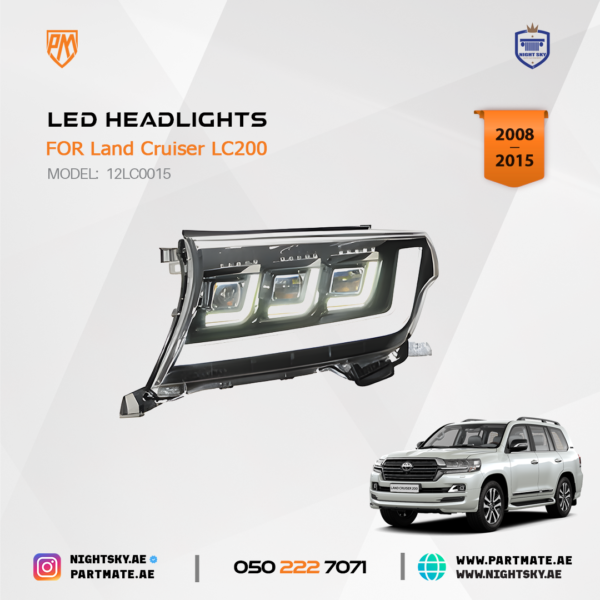 Toyota Land Cruiser LC200 LED Headlights - Image 3
