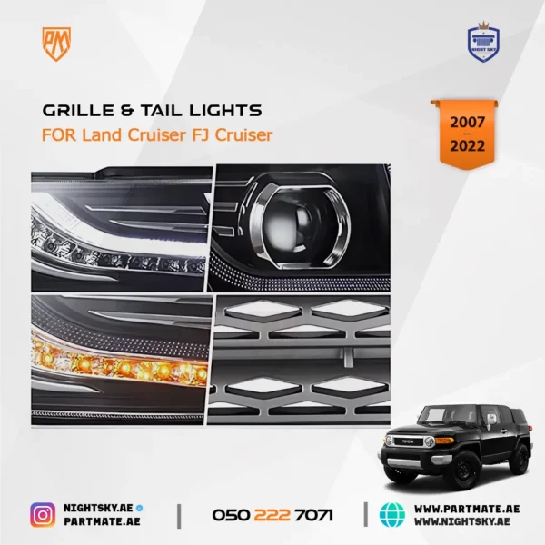 FJ Cruiser Head Lights, Grille & Tail Lights (Body Kit) - Image 2