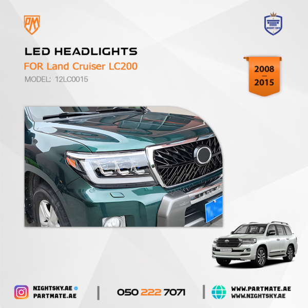 Toyota Land Cruiser LC200 LED Headlights - Image 2