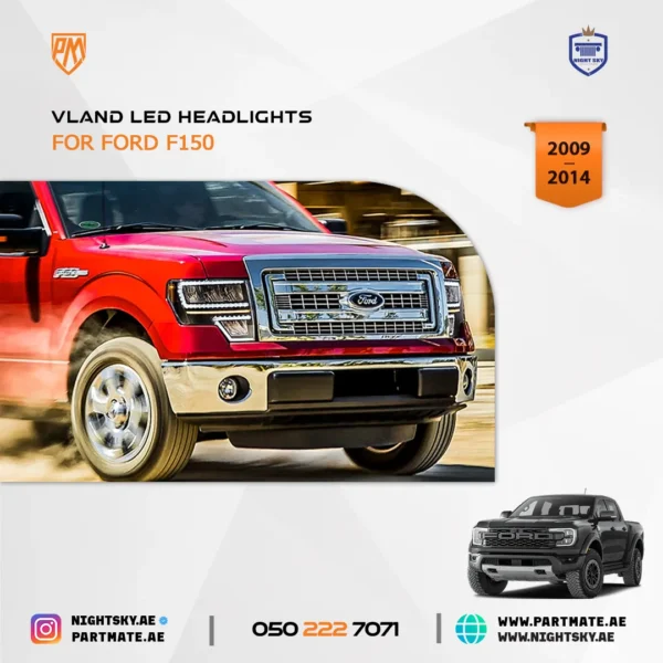 Ford F-150 Vland LED Reflection Bowl Headlights (2009-2014) - Image 5