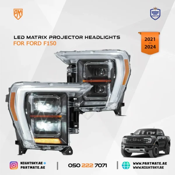Ford F-150 Vland LED Matrix Projector Headlights (21-24) - Image 2