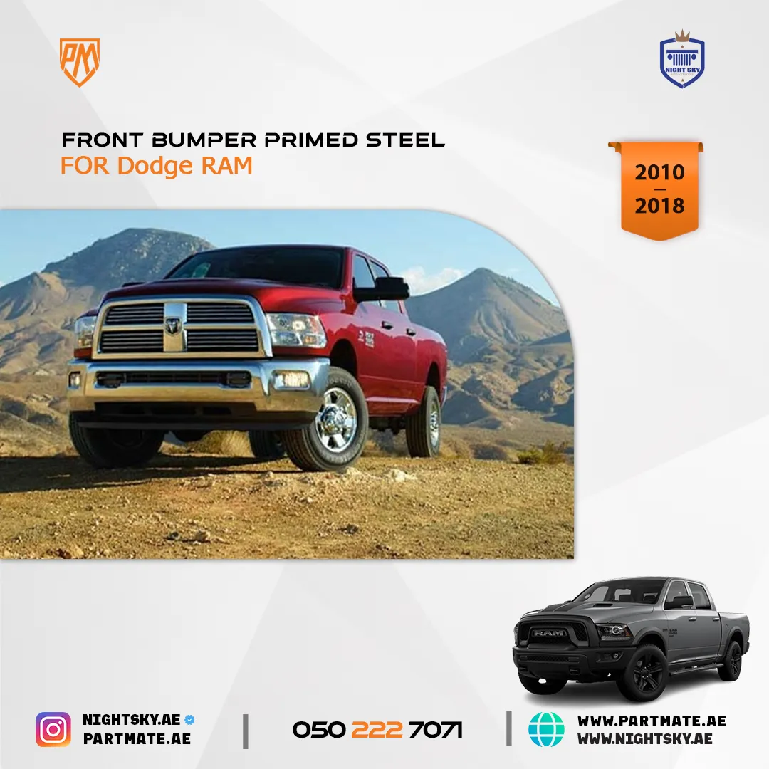 Dodge Ram 2500/3500 Front Chrome Bumper (2010-2018) - Image 2