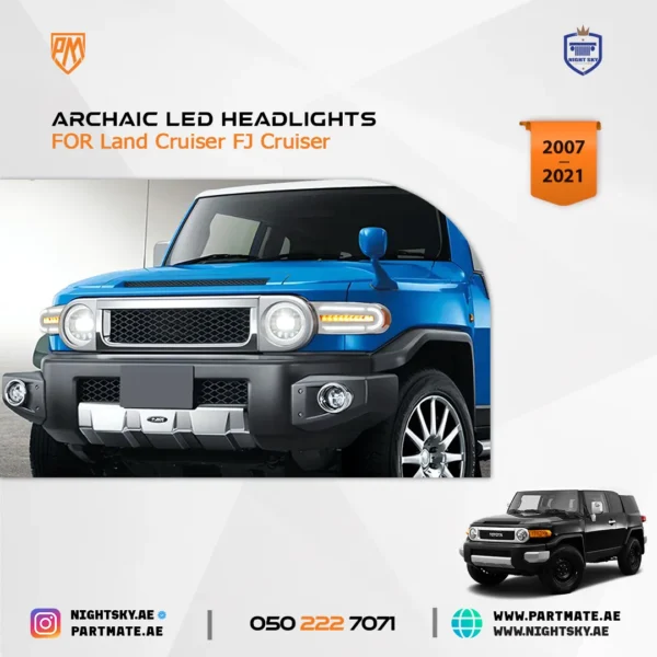 Toyota FJ Cruiser Archaic LED Headlights (2007-2021) - Image 5