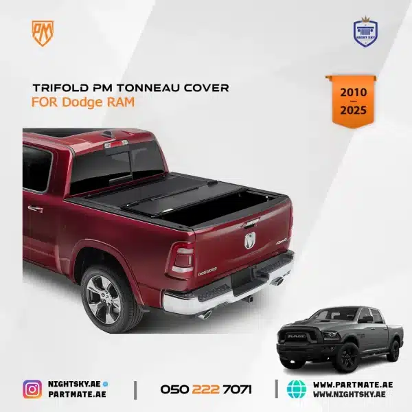 Dodge Ram Trifold PM Tonneau Cover (2010–2025) – Heavy-Duty Folding Bed Cover - Image 2