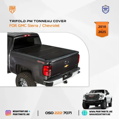 GMC Sierra / Chevrolet Silverado Trifold PM Tonneau Cover (2010–2025) – Heavy-Duty Folding Bed Cover
