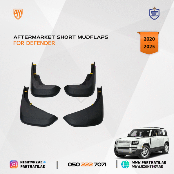 Range Rover Defender Aftermarket Short Mudflaps – VPLEP0390/VPLEP0389 (2020–2025) - Image 3