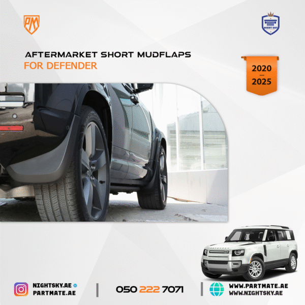 Range Rover Defender Aftermarket Short Mudflaps – VPLEP0390/VPLEP0389 (2020–2025) - Image 2