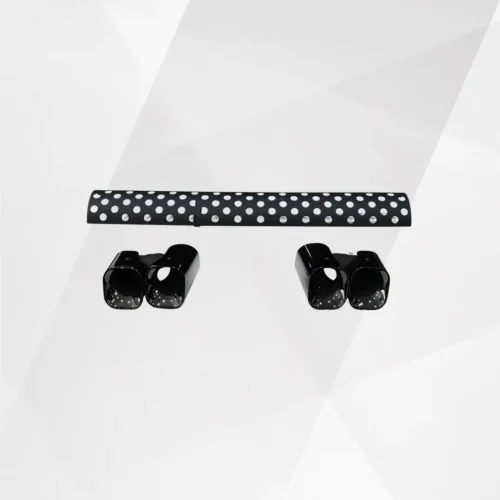 Range Rover Defender Exhaust Pipe Set with Support Bracket – Black (2020–2025)