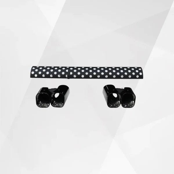 Range Rover Defender Exhaust Pipe Set with Support Bracket – Black (2020–2025)