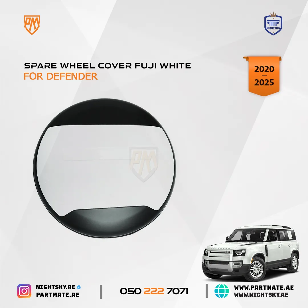 Range Rover Defender Spare Wheel Cover – VPLEW0143 Fuji White (2020–2025) - Image 2